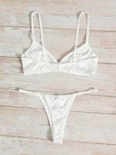 Set de lencería unicolor de satén